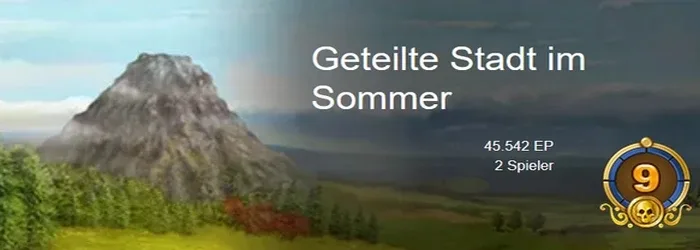 geteilte Stadt im Sommer